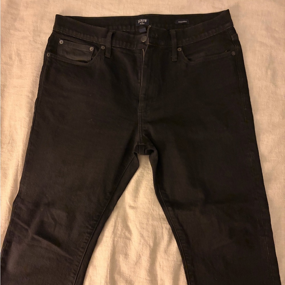 J. Crew Men's Black Slim Straight Jeans